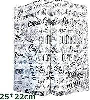 Vista 2 de 150 hojas de cera con estampado de café, envoltura a prueba de grasa, papeles pergaminos, forro para freidora de aire, forros para cestas