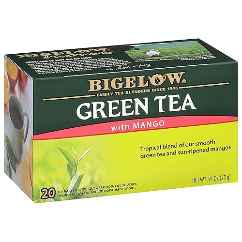 Miniatura 1 de Bigelow - Juego de 6 cajas de té verde con melocotón, 20 unidades