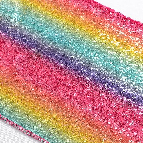 Vista 24 de Mantel para mesa rectangular con lentejuelas color champagne de 60 x 102 pulgadas de ShiDianyi Verde iridiscente