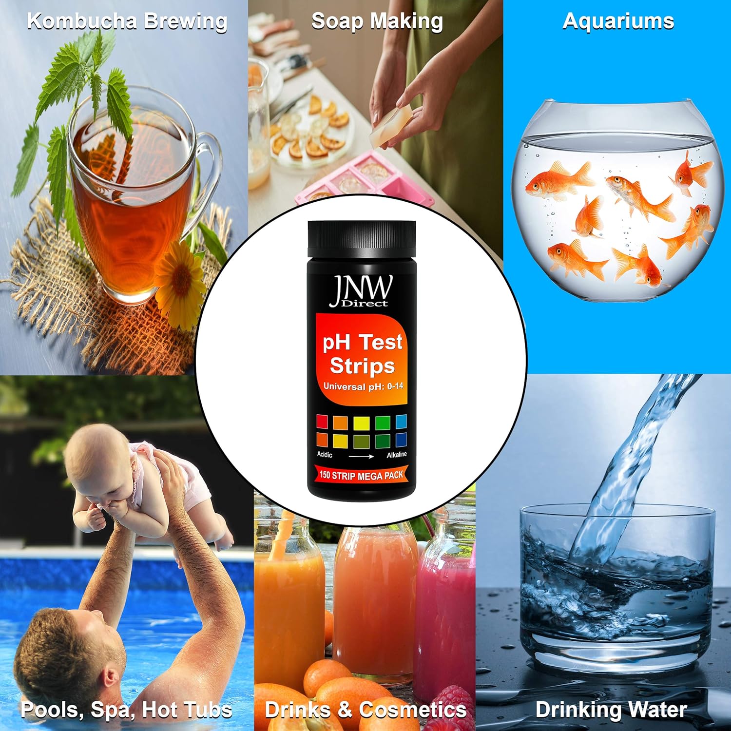 Buy Universal pH Test Strips pH Tester Strips Kit with eBook 150