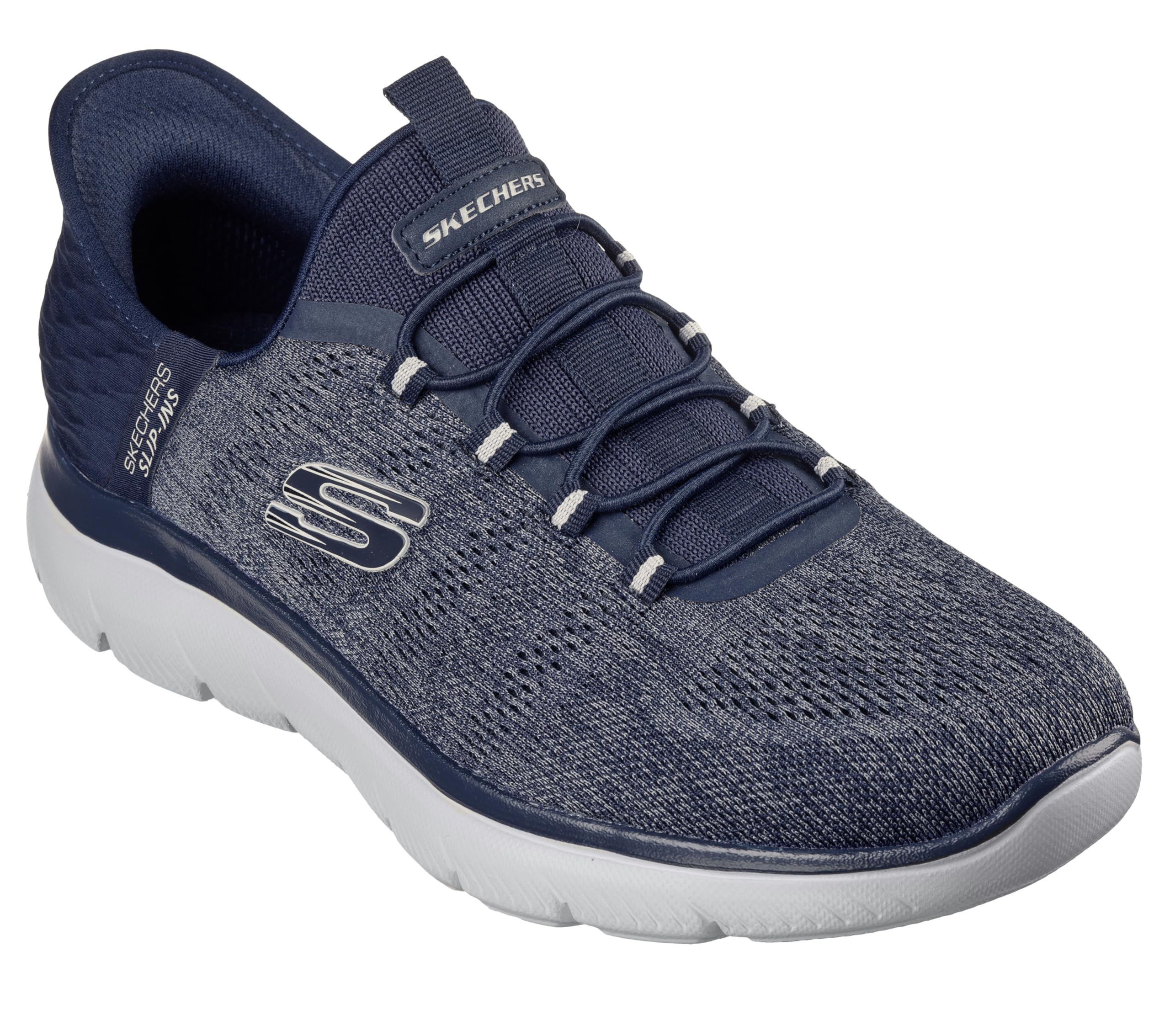 Skechers Summits Key Pace Hands Free Slip-in mens Sneaker 46 EU Navy