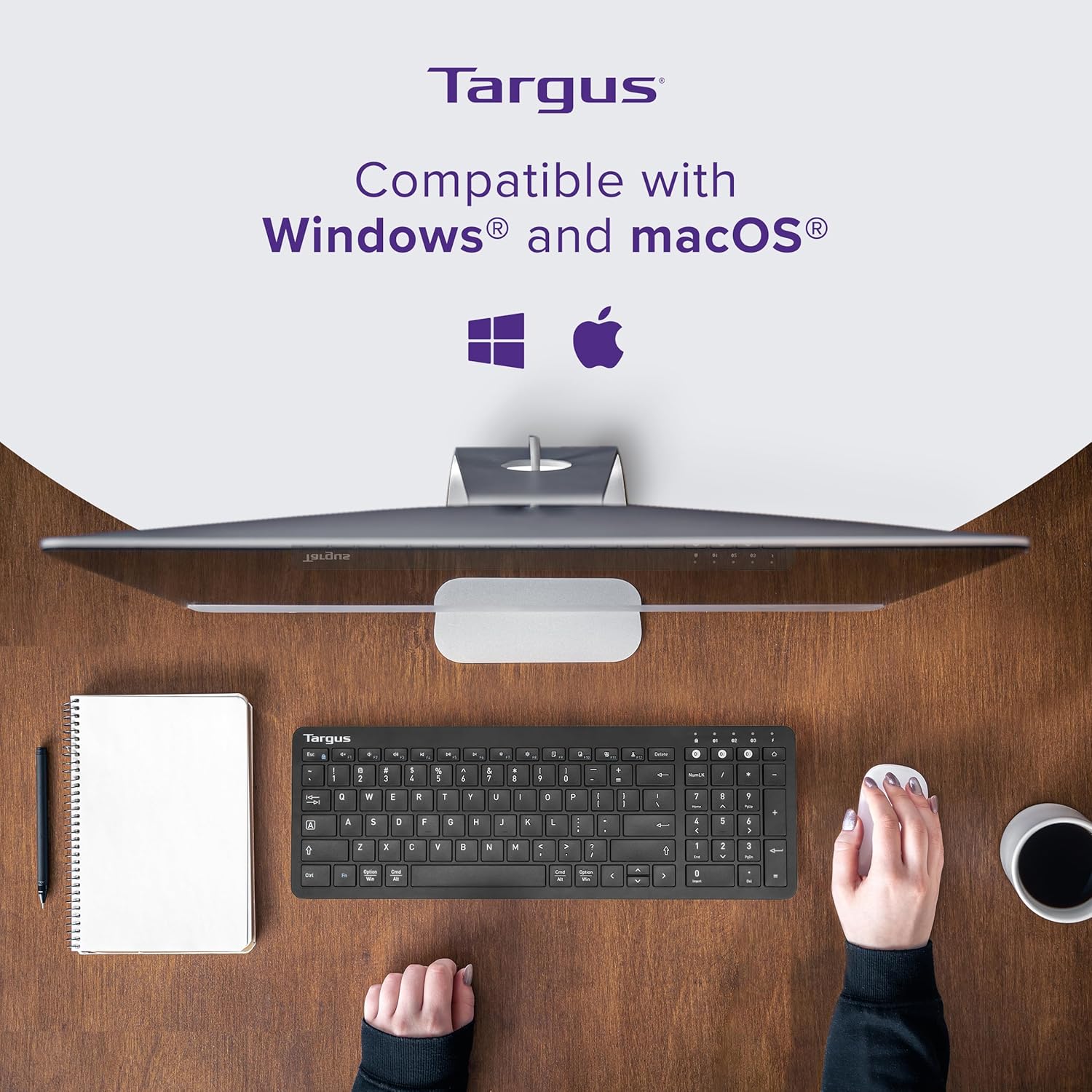 Keyboard compatible with Windows and macOS