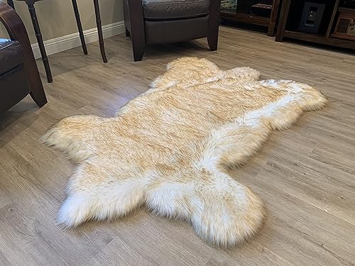 Miniatura 3 de LAMBZY Alfombra de piel de oveja sintética super suave hipoalergénica tipo shag para sala de estar, habitación infantil, sofá (2'x3', puntas