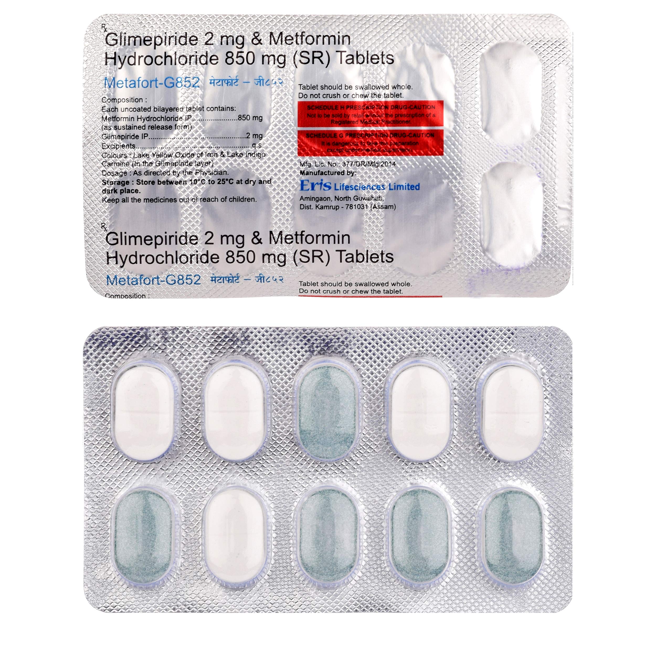 Metafort- G852 - Strip of 10 Tablets