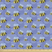 Vista 40 de Lunarable Tela suculenta de The Yard, flores en acuarela estilo pintura coloridas flores de primavera tema de jardinería, tela de microfibra