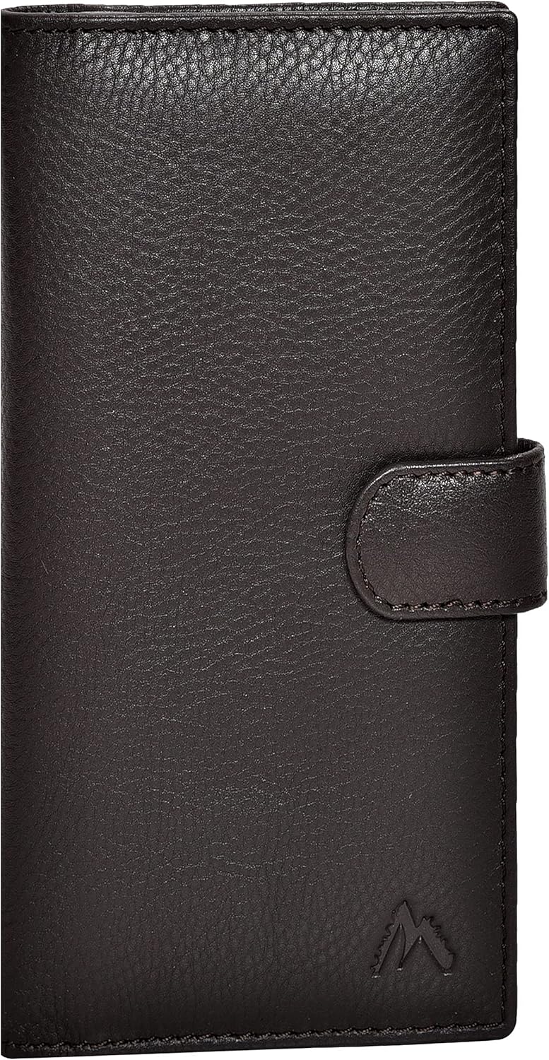 Handmade RFID Leather Checkbook Covers for Men and Women with 6 Credit Card & 1 ID Slot and Pen Holder