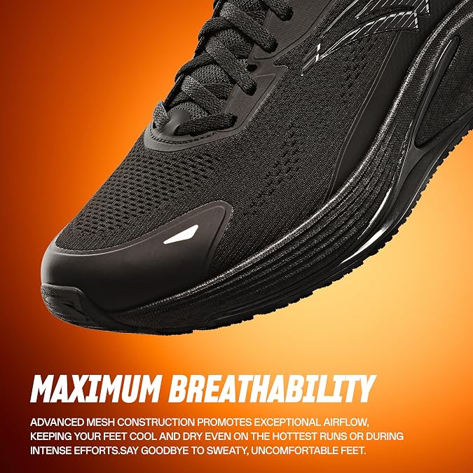 ANTA Mens Rocket6 Running Shoes Cushioning Comfortable Breathable Athletic Workout Gym Cross Trainer Sports Sneakers