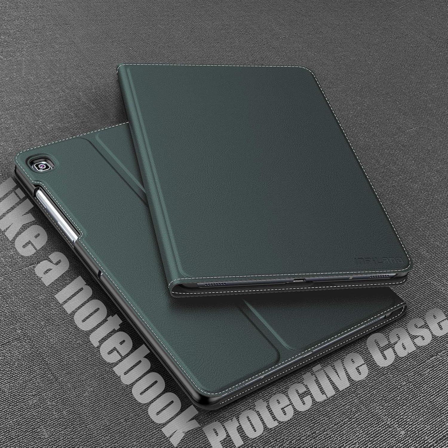 Infiland Samsung Galaxy Tab S5e 10.5 Case, Multiple Angle Stand Cover Compatible with Samsung Galaxy Tab S5e 10.5 Inch Model SM-T720/SM-T725 2019 Release (Auto Wake/Sleep) (Midnight Green)
