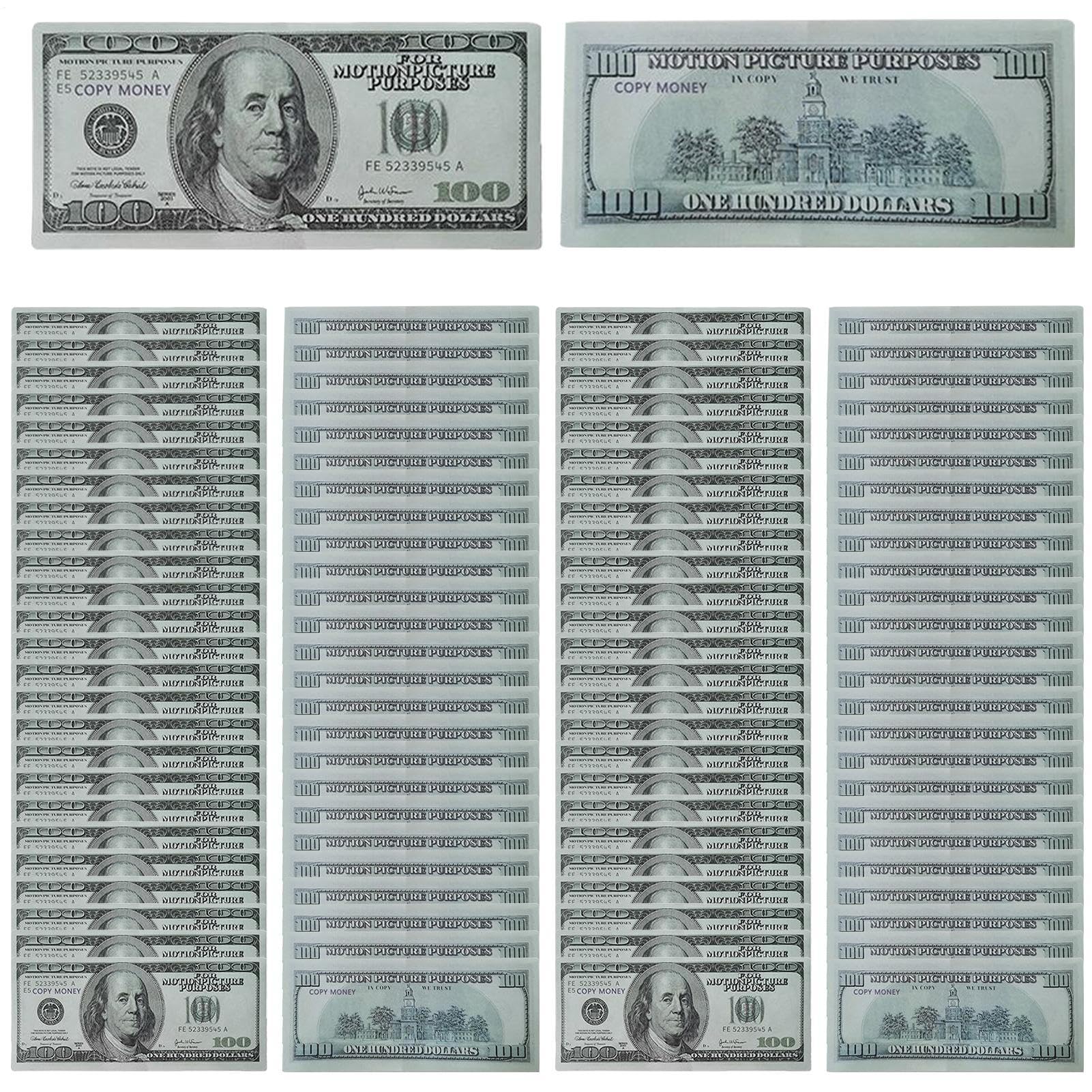 Apoyo dinero, montones de dinero falso, juguetes educativos para niños, facturas de 100 dólares para publicidad, accesorios de película, bromas, juegos de mesa para fiestas de cumpleaños, billetes de