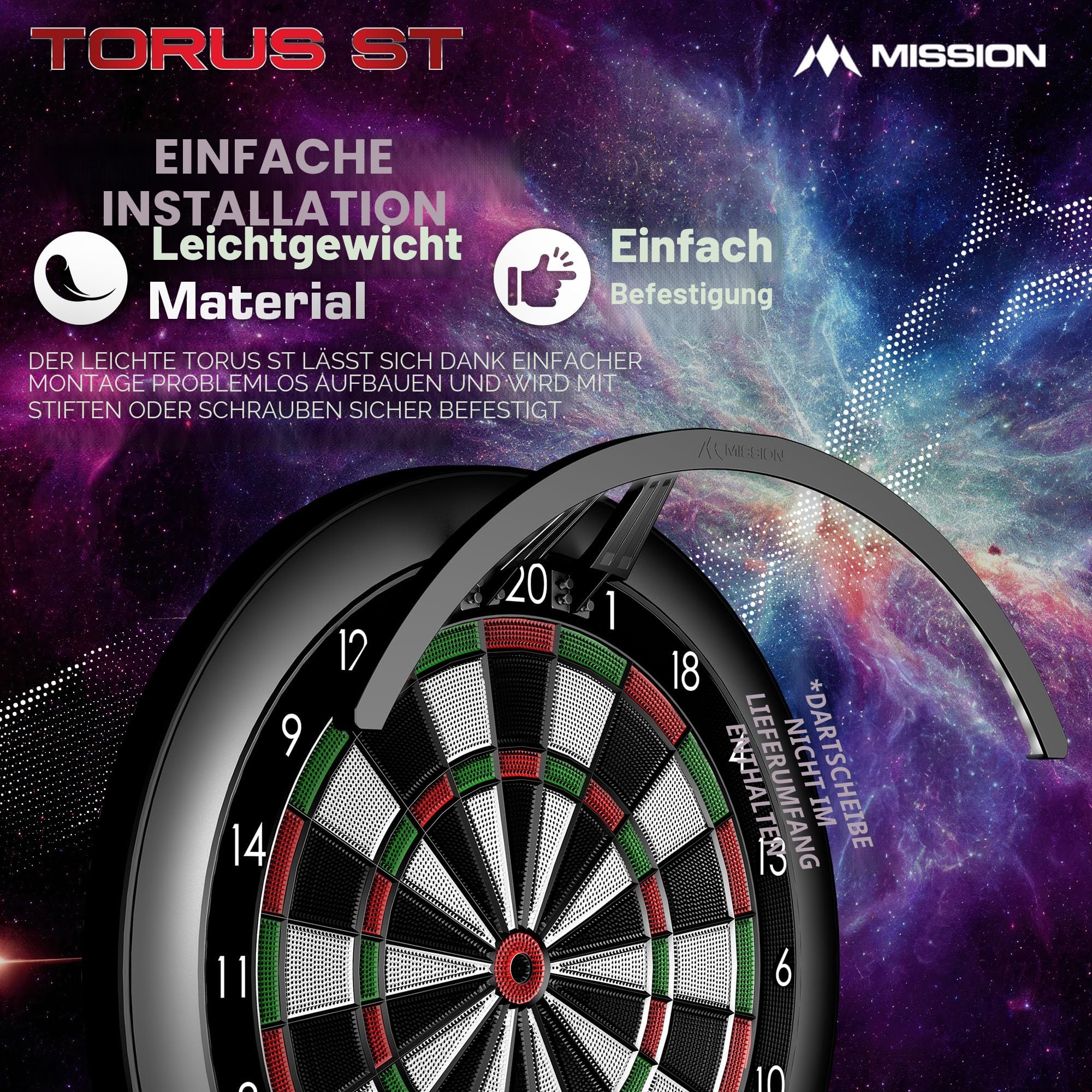 Mission Torus ST Elektronisches Dartboard Beleuchtung