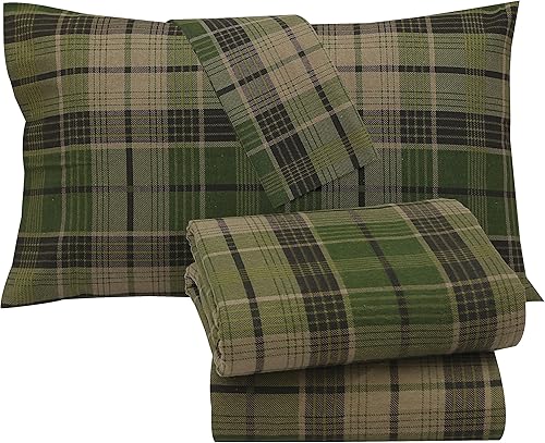 Miniatura 9 de RUVANTI Sábanas de franela de tamaño matrimonial, juego de sábanas de franela 100% algodón cepillado, bolsillos profundos de 16 pulgadas (se adapta