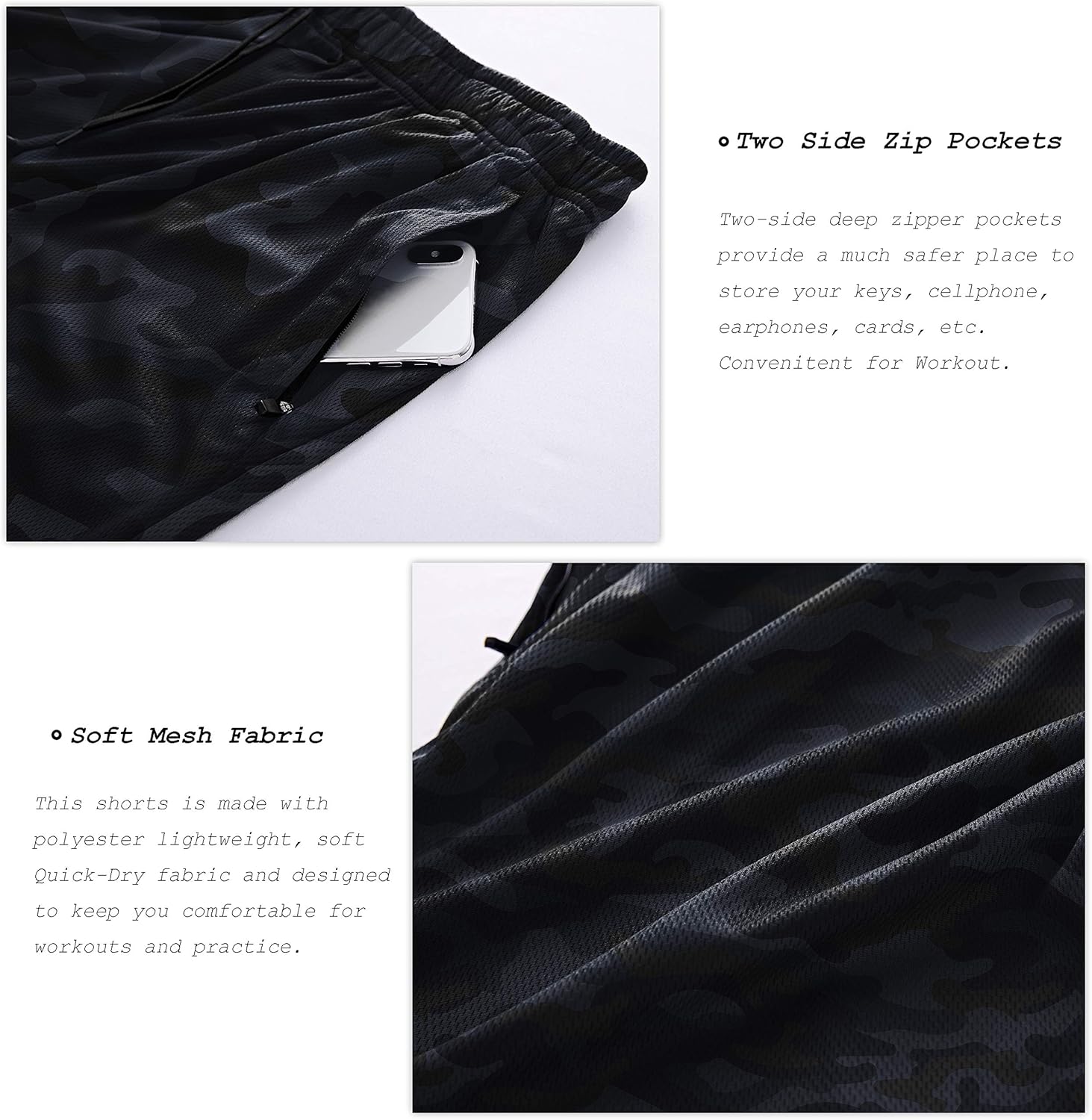 G Gradual Men's 5"/ 7"/ 9" Workout Running Shorts Quick Dry Lightweight Gym Shorts with Zip Pockets - Image 4