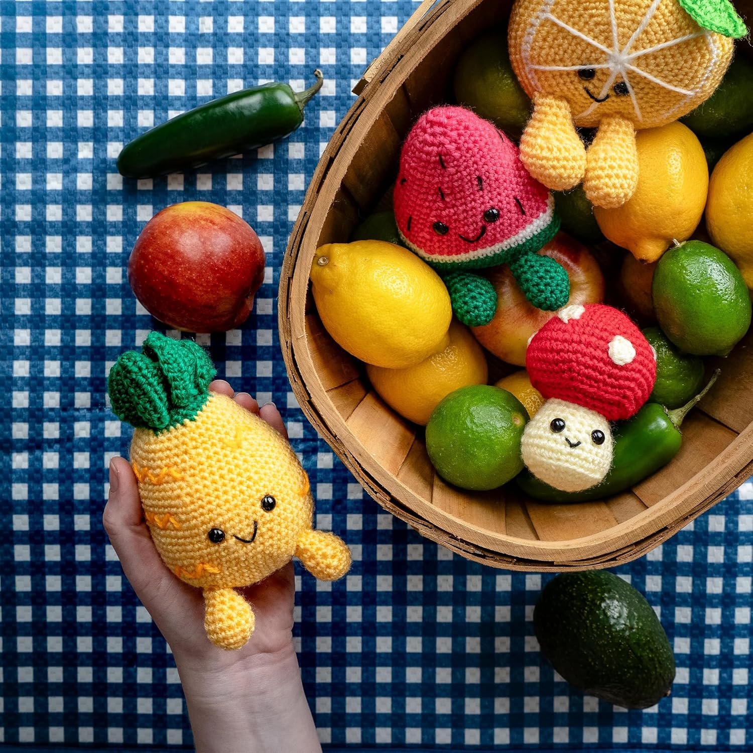 Bucilla, Complete Crochet Kit for Beginners, Amigurumi Besties, Tropi-Pals