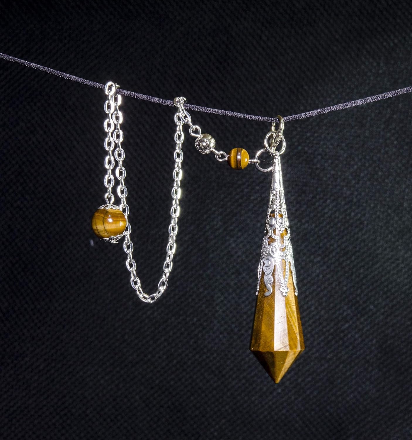 yippee Natural Crystal Quartz Pendulum Pendant Dowsing Tool,Chakra Reiki Meditation