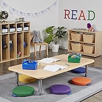 Vista 11 de ECR4Kids SoftZone - Cojines de suelo, redondos, asientos flexibles, surtidos, 6 piezas