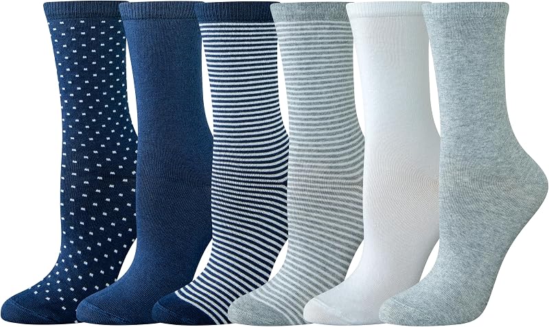 Amazon Essentials medias deportivos para mujer, algodón, 6 pares