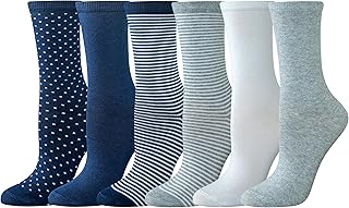 Women's Casual Crew Socks, 6 Pairs - Buy now