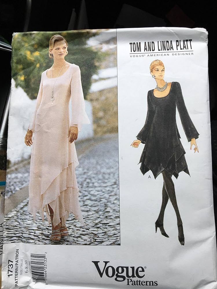 Amazon.com: Vogue Patterns 1737 size 6,8,10 misses Dress tom and