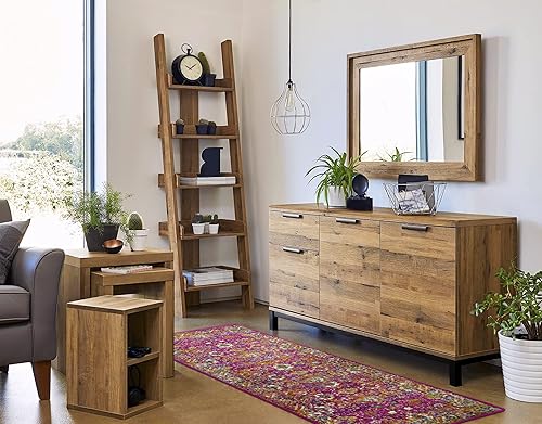 Miniatura 10 de Leick Home 596437 Vienne Runner - Alfombra vintage con medallón turco desteñido, marfil y azul marino, para sala de estar, dormitorio, 2 pies 2