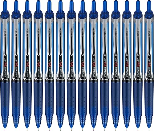 PILOT Precise V5 RT - BolĂgrafos de punta rodante recargables y retráctiles, tinta lĂquida, punta extrafina (164 pulgadas 0.5 mm), color azul, PILOT Precise V5 RT - BolĂgrafos de punta rodante recargables y retráctiles, tinta lĂquida, punta extrafina (164 pulgadas 0.5 mm), color azul,
