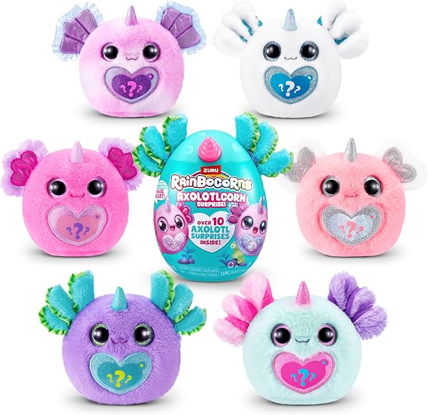 Rainbocorns Axolotlcorn Surprise de ZURU (Flowy), Peluche Coleccionable para niñas Mayores de 3 años - 5