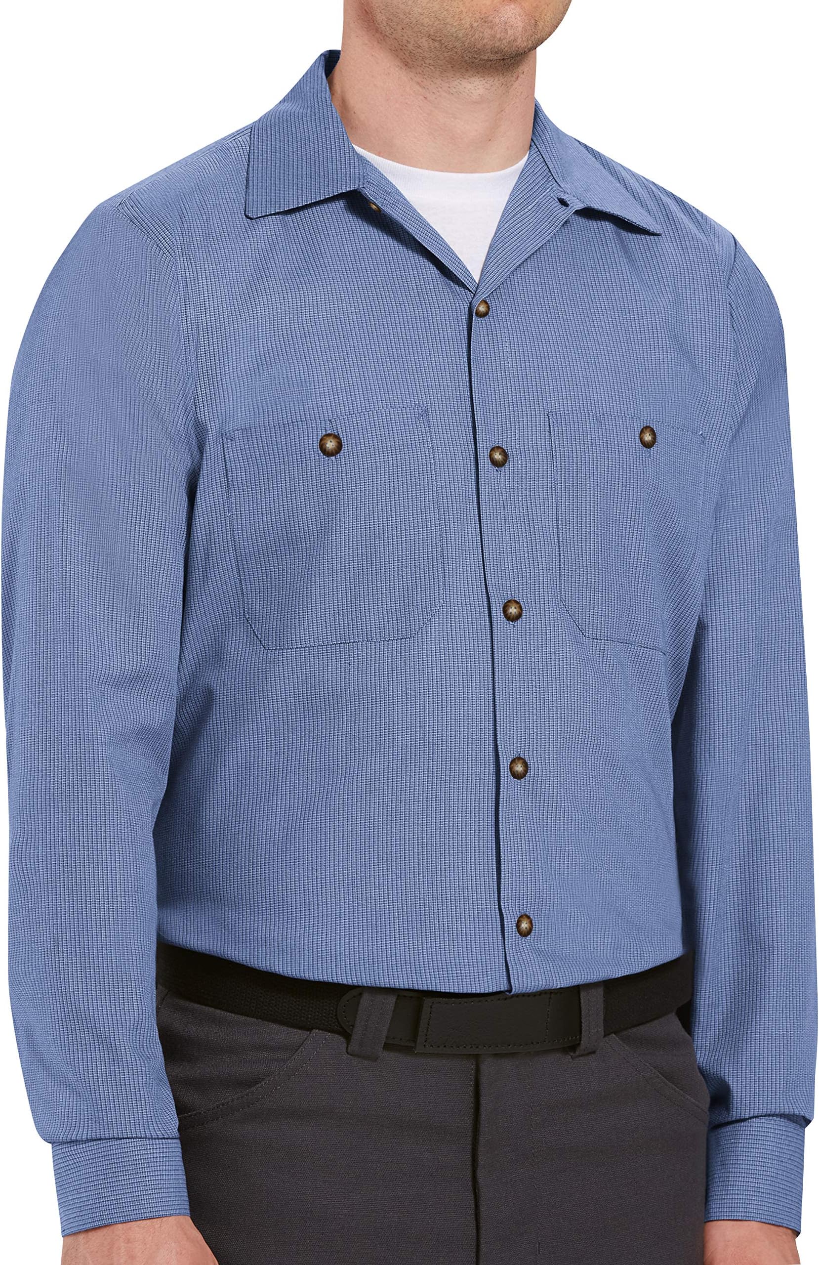 Red KapMen's Industrial Lined Collar Work Shirt