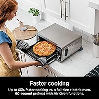 Vista 6 de Ninja, Horno tostador, freidora de aire, termómetro, combo de freidora de aire para horno tostador, acero inoxidable, comidas rápidas, papas fritas