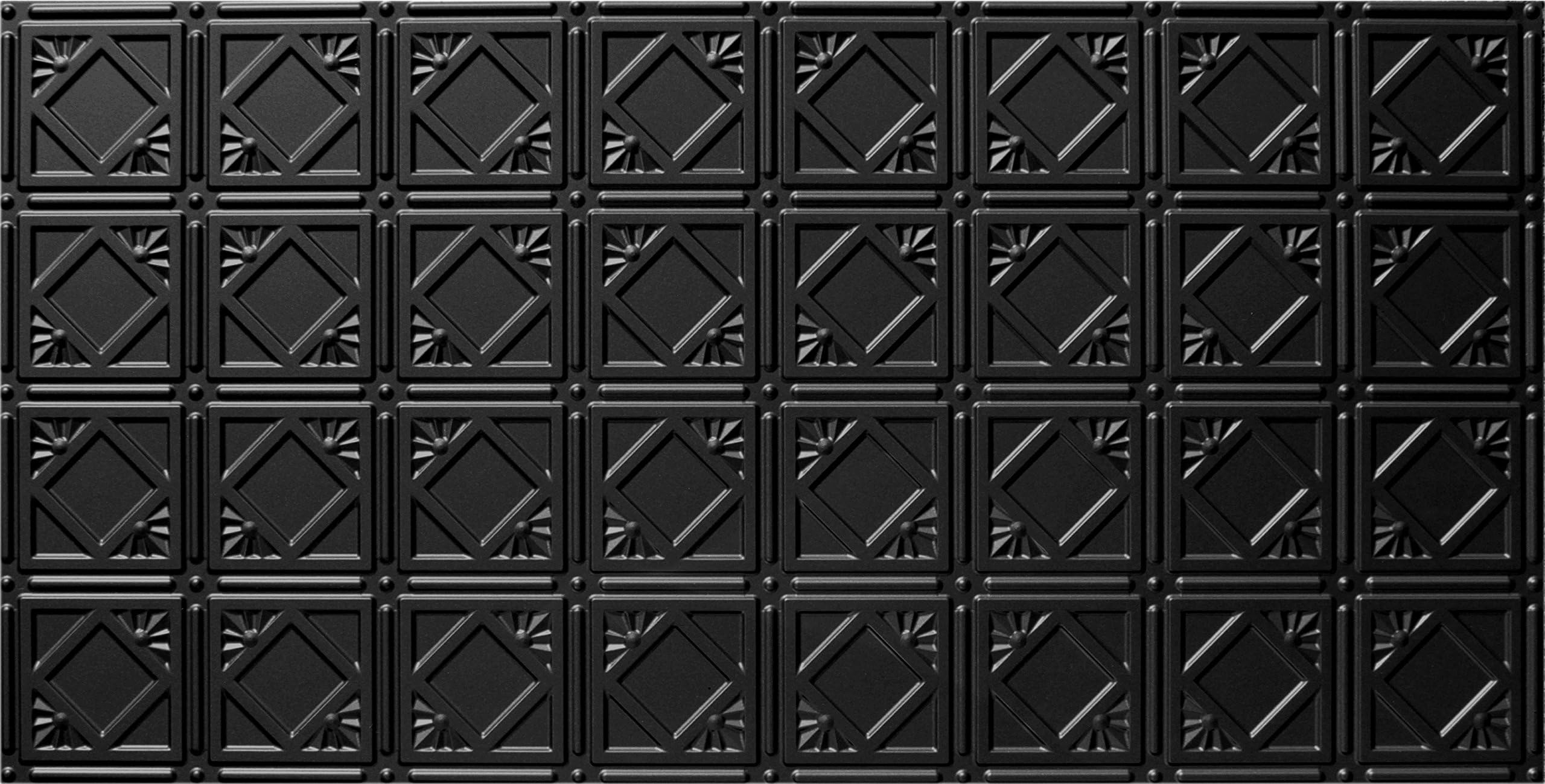 Global Specialty Products Pattern No.207 Tin Style Panel, 2 by 4-Feet, Black