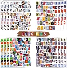 Coicok 1148 Pieces Scrapbooking Stickers Vintage Letter Stickers