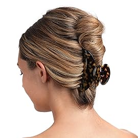 Medium Claw Hair Clips for Women Girls Tortoise Hair Jaw Clips Celluloid Hair Claw Clamps Leopard Print Hair Clasp 3 Pack Mother\'s Day Gifts