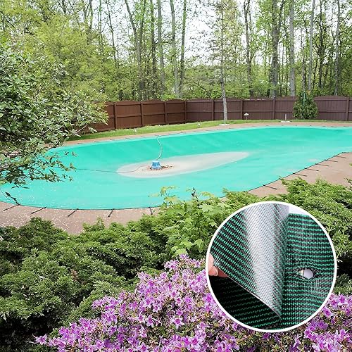 Miniatura 6 de Parches de protección para piscina de 12 x 8 pulgadas / 4 x 8 pulgadas, de malla verde, autoadhesivos, kit de reparación para cubiertas de seguridad