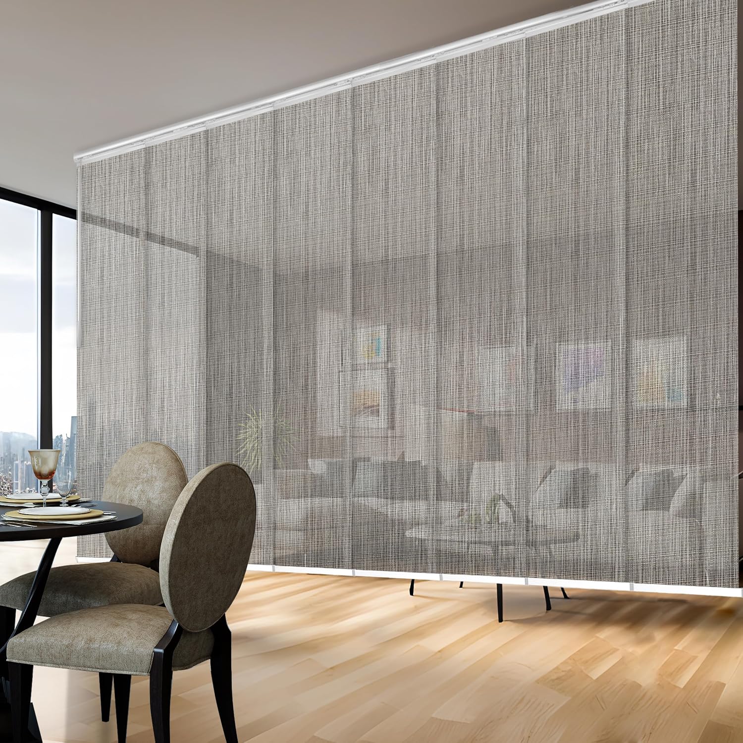 A&F Rod Décor - Mathis 8-Panel Panel Track Extendable 130"-175" W x 94" H, Panel Width 23.5"