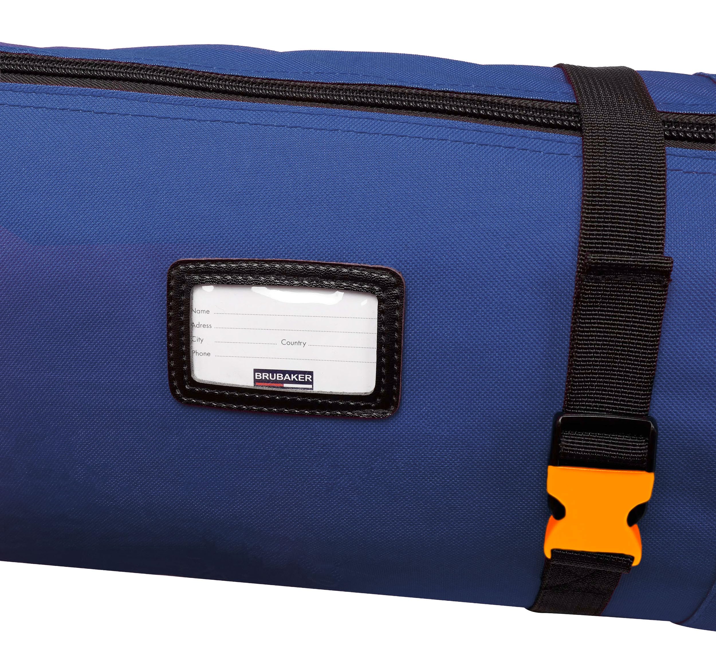 BRUBAKER Carver Pro Ensemble combiné de sacs à chaussures de ski et sac à dos pour 1 paire de bâtons, chaussures et casque - Rembourré, indéchirable et robuste - Pour skieurs - Bleu et orange