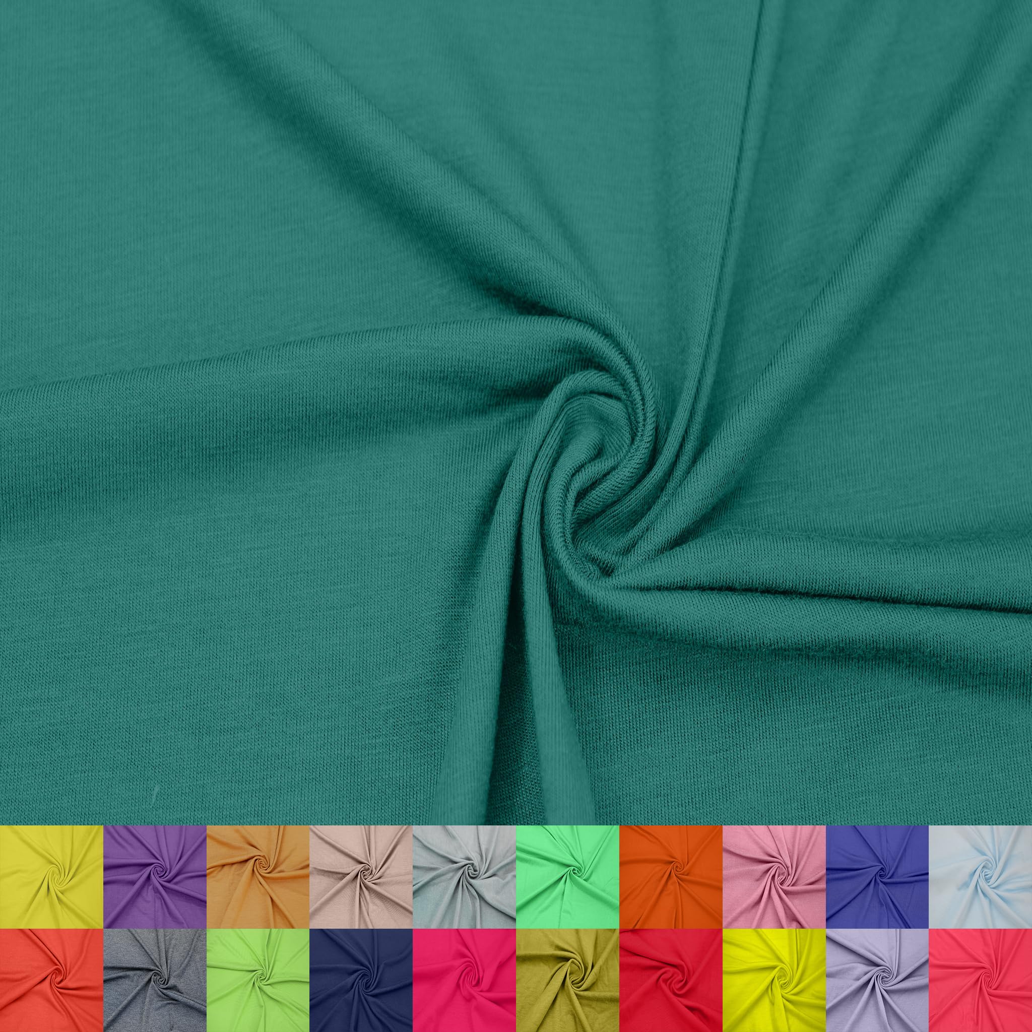 60" Wide Rayon Spandex Jersey Knit Fabric by The Yard - 4-Way Stretch, 200GSM, Medium Weight -Soft & Breathable - Apparel, Accessories, Maternity & Decorations — view 113
