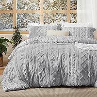 Vista 22 de Bedsure Juego de colcha acolchada bohemio y empenachado, beige, GentleSoft™, 2 piezas, estilo rústico desgastado, pero chic, bordado, regalo mujer