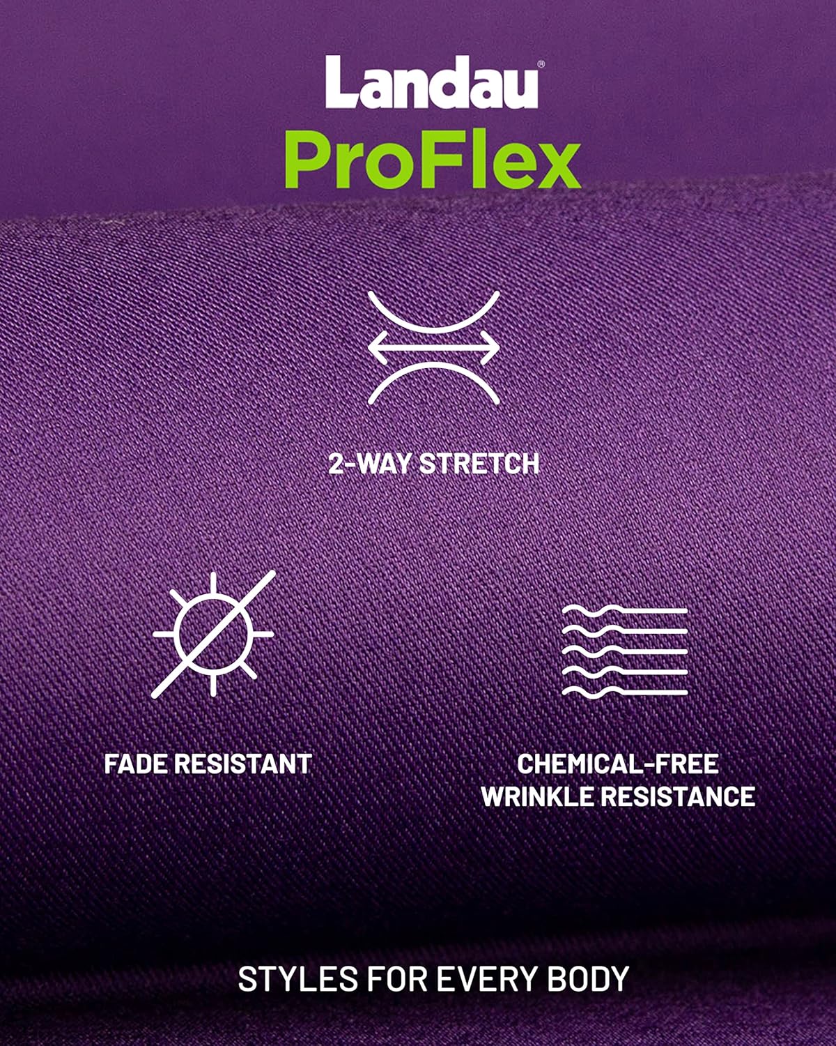 Vista 5 de Landau Proflex 2043 - Pantalones médicos elásticos con 4 bolsillos para mujer