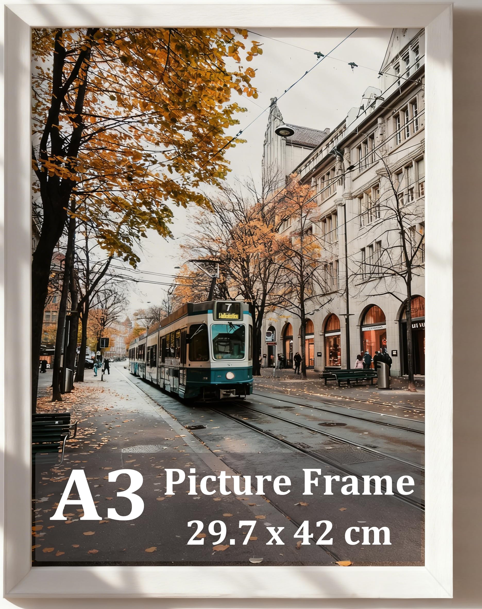 A4 Picture Frame, Wooden Photo Frame, Versatile Black Frame with Safe Perspex Front & Wall Hanging Hooks - For Display, Landscape or Portrait Orientation, Wall-Mount & Desk Stand — view 18
