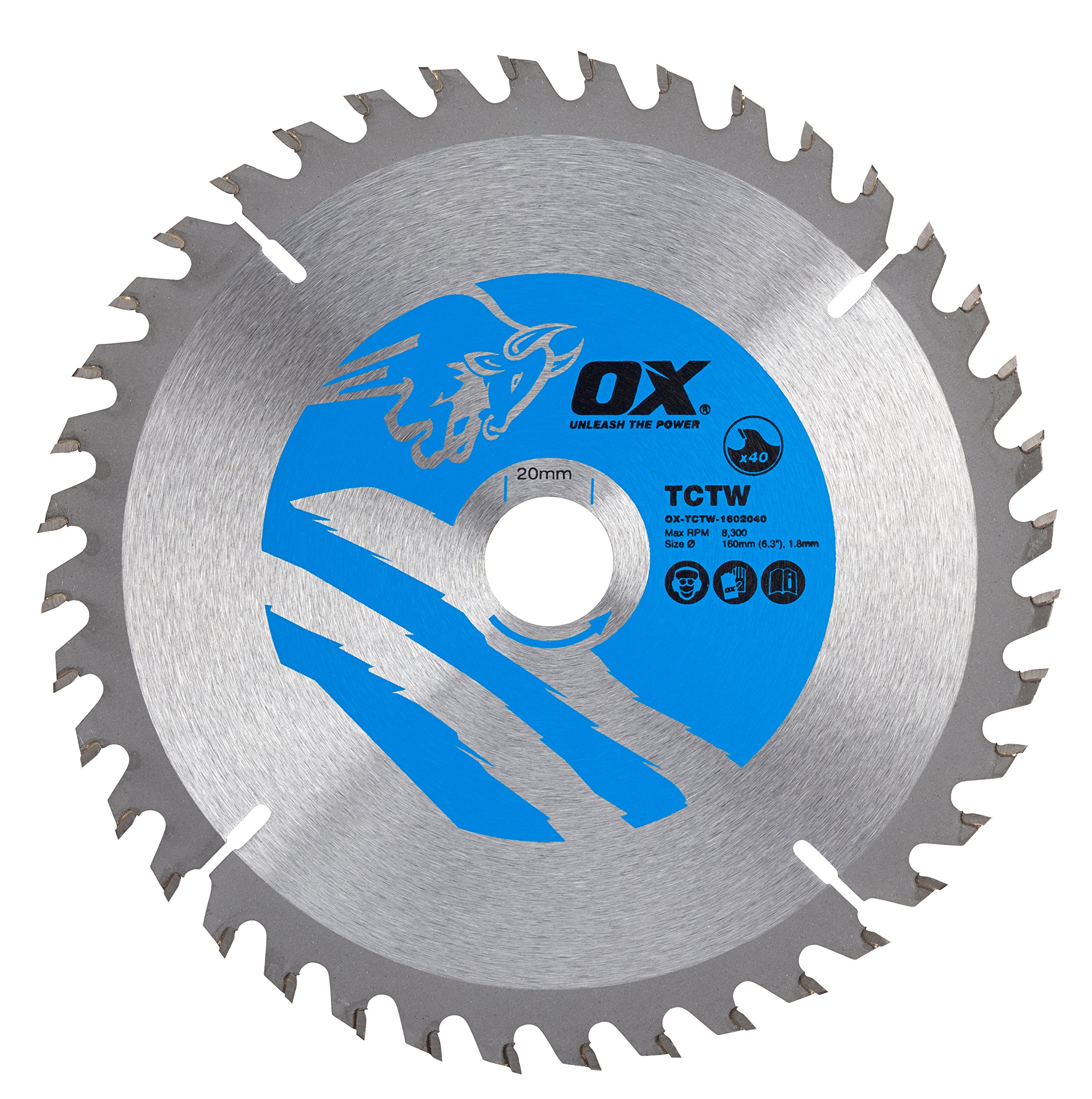 Ox Tools 40 Teeth Atb Ox Wood Cutting Circular Saw Blade 160/20Mm,