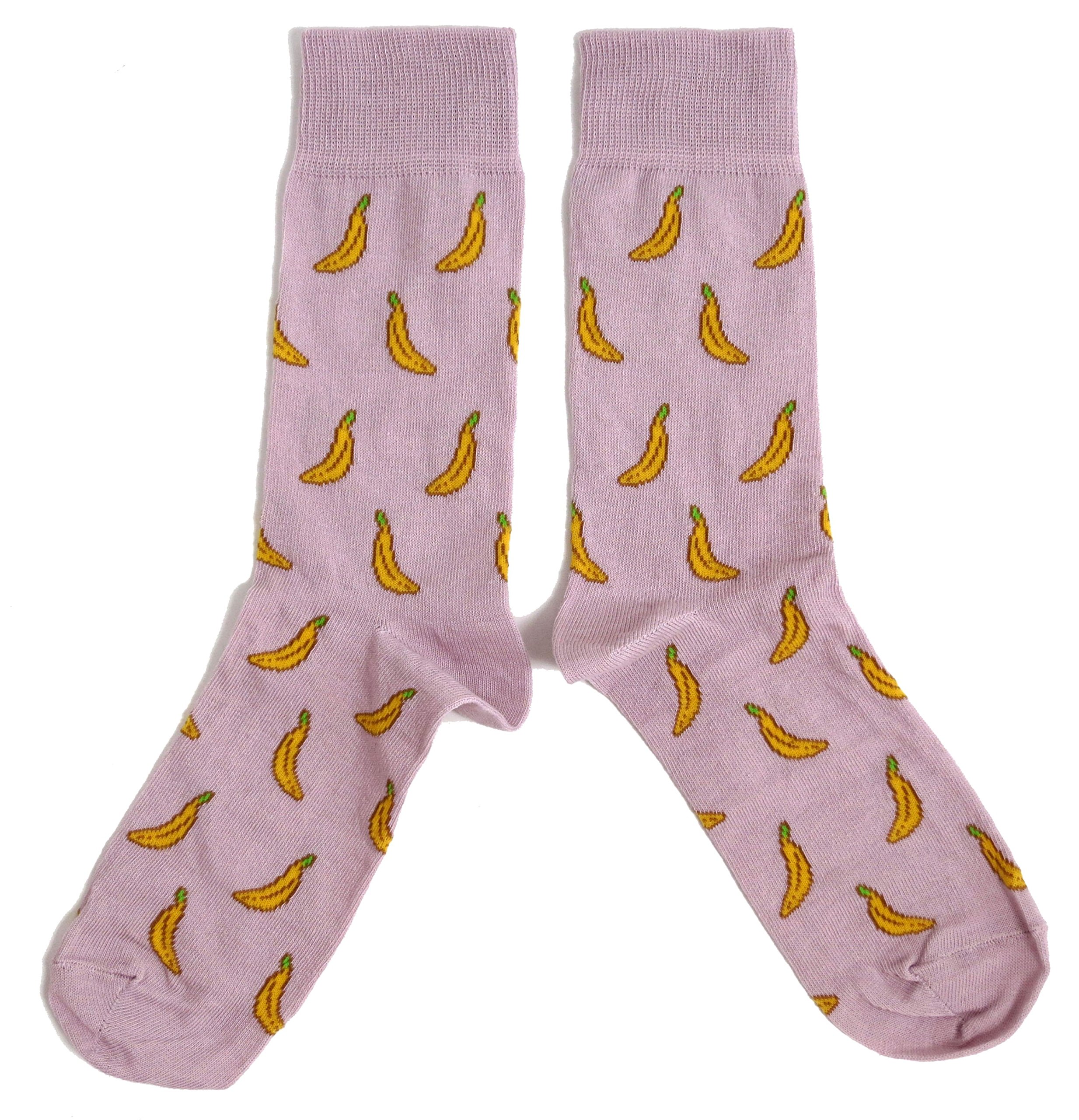 Sock Shack Men's Pink Classic Multiple Banana Socks Uk Size 6-11 / Eur 39-46/ Usa 7-12