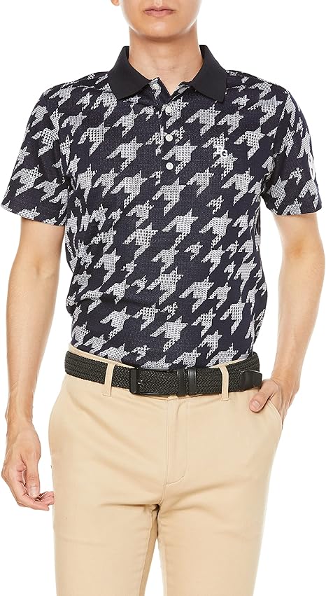 パーリーゲイツ　ダブルジャカード グレンチェック×千鳥柄 半袖シャツ　サイズ5 たかさん様専用。 パーリーゲイツ ダブルジャカード グレン