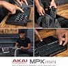Akai Professional MPK Mini MK3 USB MIDI Keyboard Controller, 25 Mini Keys, 8 Backlit Drum Pads, 8 Buttons and Music Production Software Included, Black