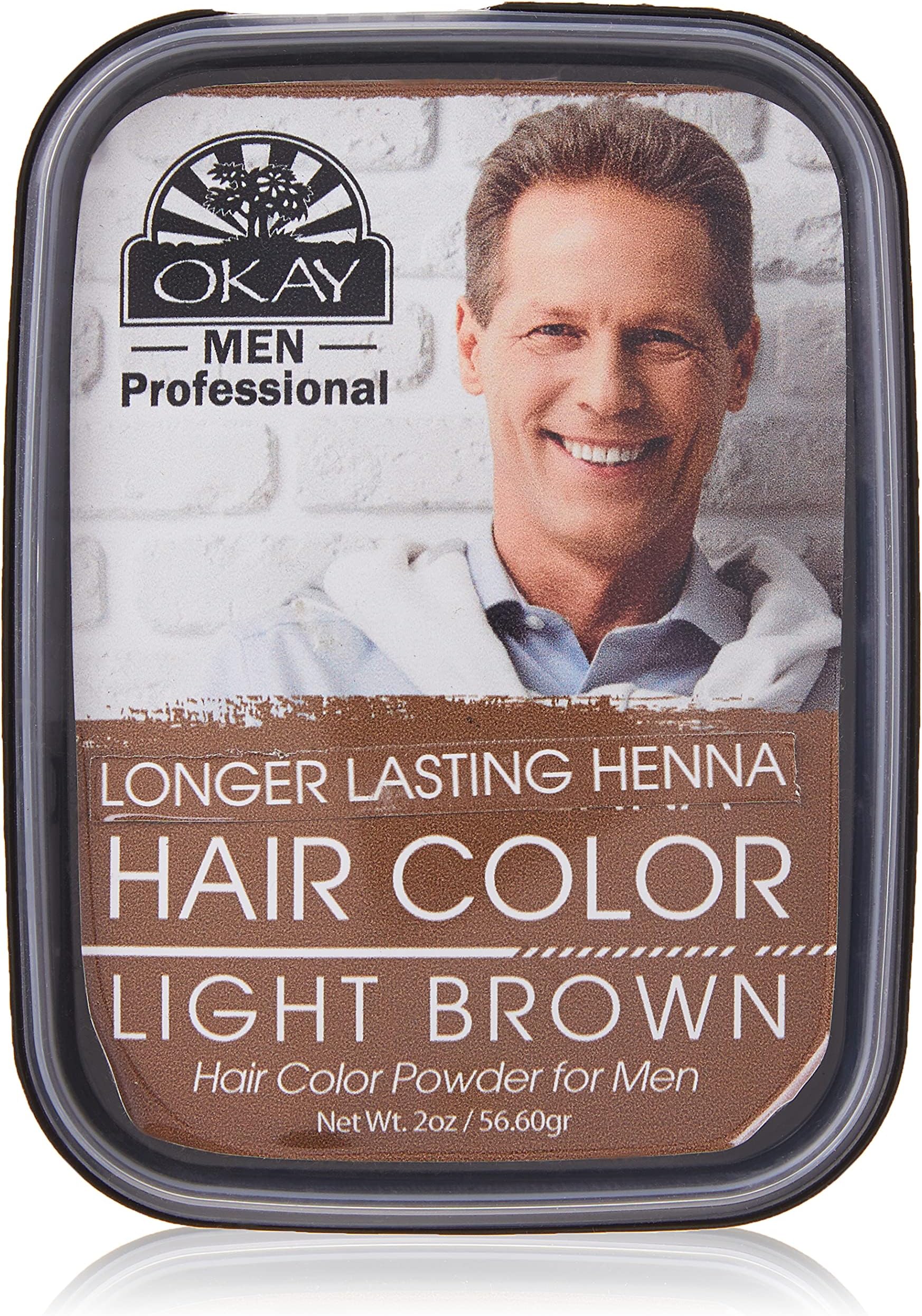 Okay Men's Henna Hair Color, Light Brown, 2 Ounce