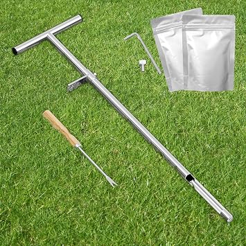 SPECILITE 36 304 Stainless Steel Soil Sampler Probe with Bags, Weed Puller
