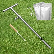SPECILITE 36" 304 Stainless Steel Soil Sampler Probe with Bags, Weed Puller