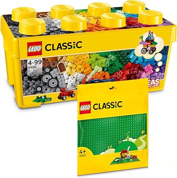 BRICK Flip Boîte Créative 484 Briques avec Plaque de Base Verte 32x32