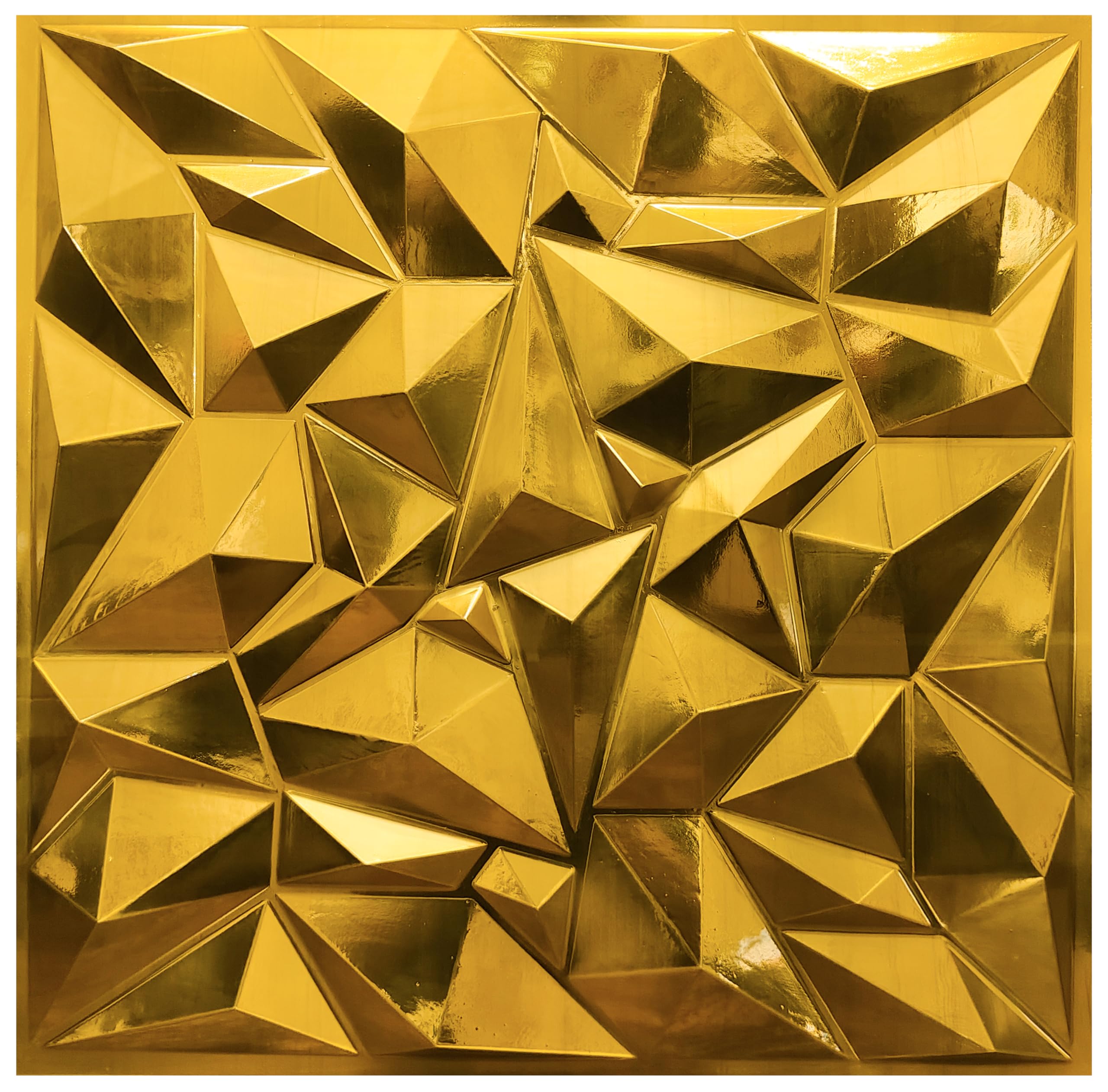 Kayra Decor 3D PVC Wall Panels - Diamond Design Suitable for for Living Room and Ceiling Decoration (19.7" X 19.7" Covers 48.42 Sq. ft. Gold Color) (Pack of 18) PVC Panel for Home Kitchen and Office (B0B74HT7DG) Amazon Price History, Amazon Price Tracker