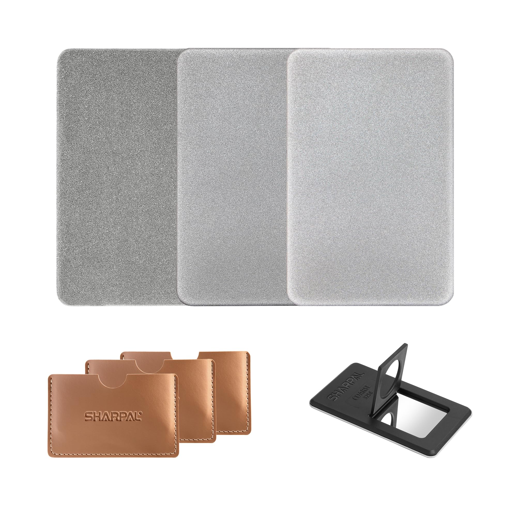 116N Credit Card Size Diamond Sharpening Stone Knife Sharpener丨Home and Garden Tool Sharpener (3-Pack: Coarse/Fine/Extra Fine)