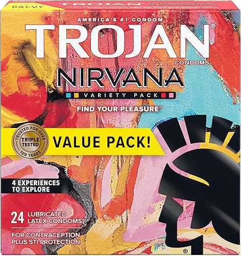 Trojan Nirvana Collection - Paquete variado de condones - 24 unidades