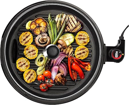 Elite Gourmet EMG6505G 12" Smokeless Indoor Electric BBQ Grill with