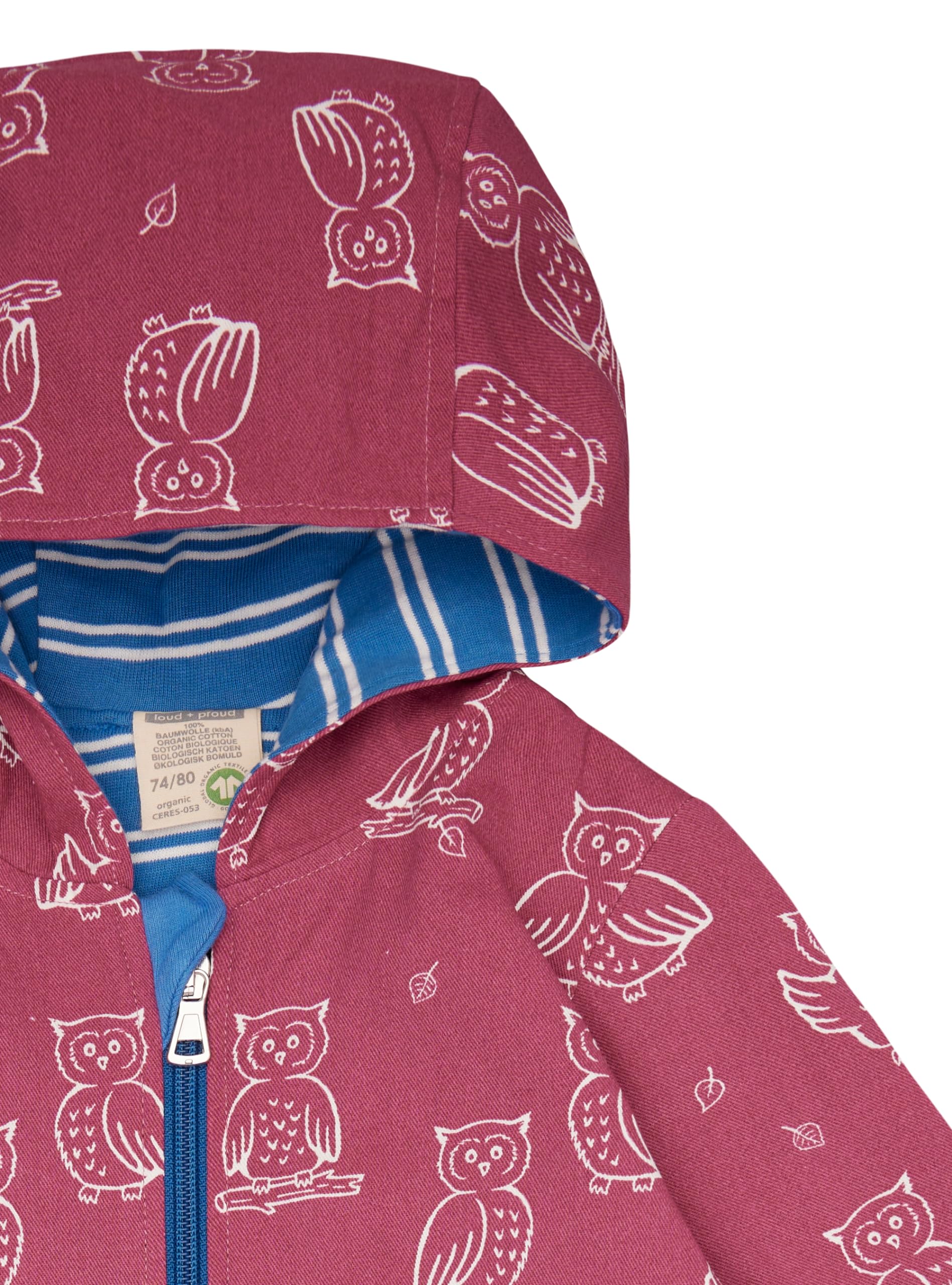 loud + proud Baby-Mädchen Wasserabweisend mit Druck, GOTS Zertifiziert Outdooroverall